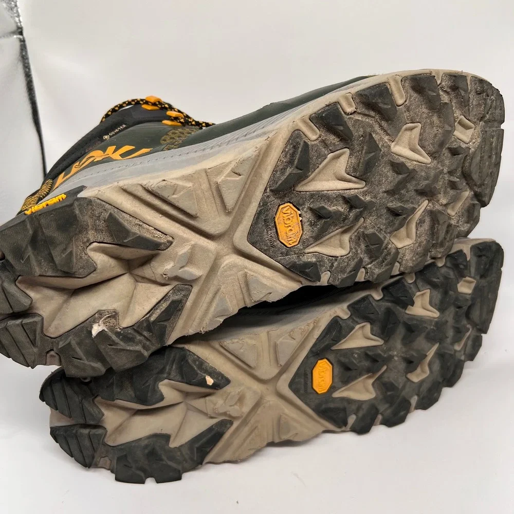 Hoka Trail Code Mid GTX Mens 12 Olive Green GORE-TEX Hiking Boots shoes Walking